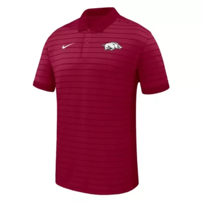NCAA Nike Arkansas Razorbacks 2025 Early Season Coaches Sideline Victory Stripe Performance Polo