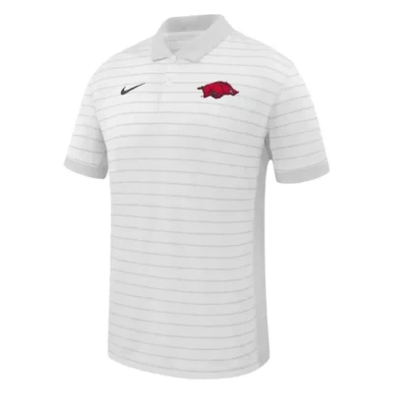 NCAA Nike Arkansas Razorbacks 2025 Early Season Coaches Sideline Victory Stripe Performance Polo