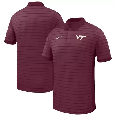 NCAA Nike Virginia Tech Hokies 2025 Early Season Coaches Sideline Victory Stripe Performance Polo