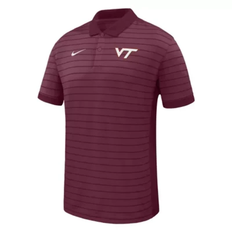 NCAA Nike Virginia Tech Hokies 2025 Early Season Coaches Sideline Victory Stripe Performance Polo