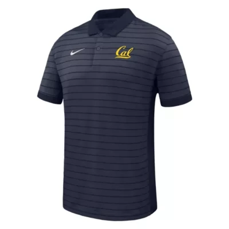 California Golden Bears NCAA Nike Cal 2025 Early Season Coaches Sideline Victory Stripe Performance Polo