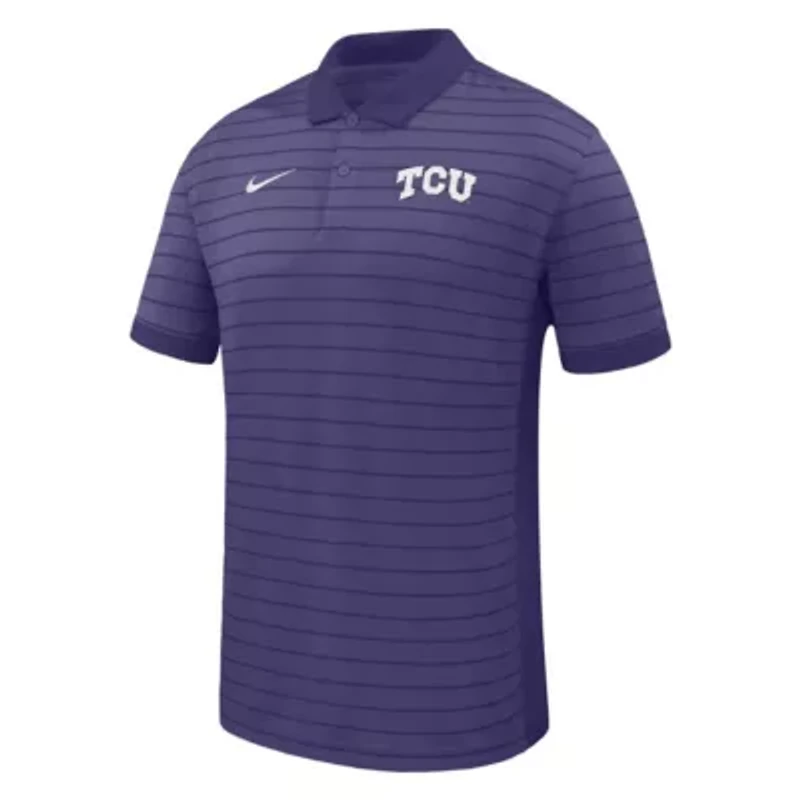 NCAA Nike TCU Horned Frogs 2025 Early Season Coaches Sideline Victory Stripe Performance Polo