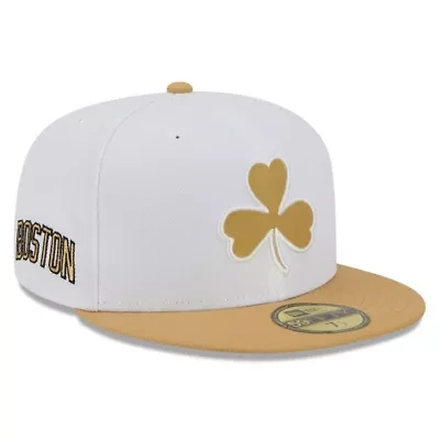 NBA White/Gold Boston Celtics 2025/26 City Edition 59FIFTY Fitted Hat