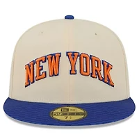NBA Cream/Blue New York Knicks 2025/26 City Edition 59FIFTY Fitted Hat
