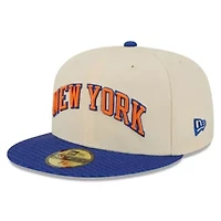 NBA Cream/Blue New York Knicks 2025/26 City Edition 59FIFTY Fitted Hat