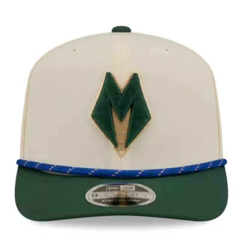 NBA Cream/Hunter Milwaukee Bucks 2025/26 City Edition 9SEVENTY Adjustable Hat