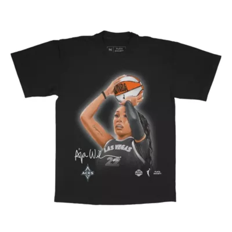 WNBA Unisex A'ja Las Vegas Aces Sketch T-Shirt