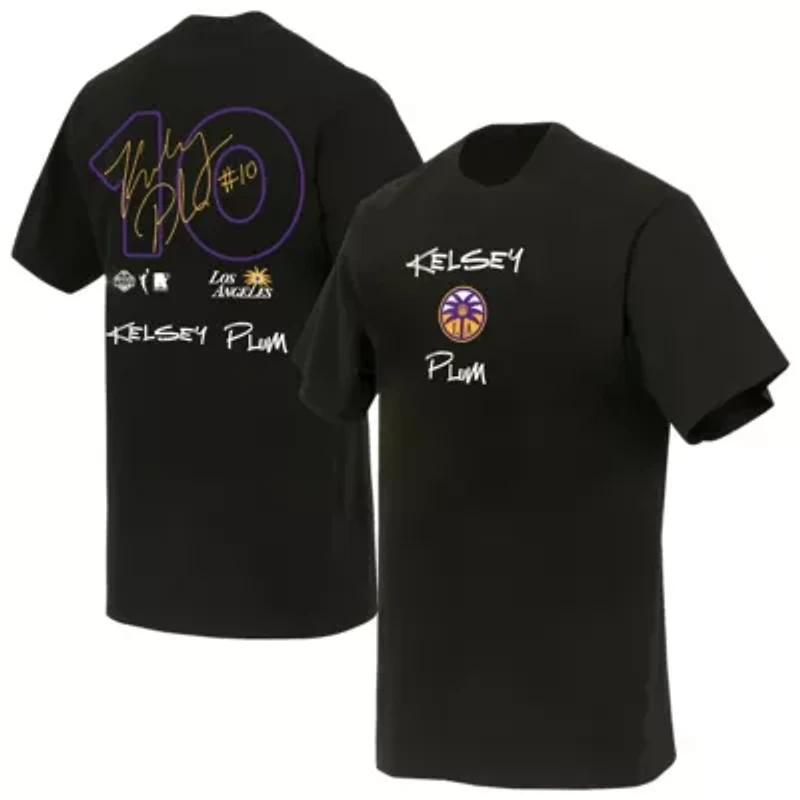 WNBA Unisex Kelsey Plum Los Angeles Sparks Boxy Signature Name & Number T-Shirt