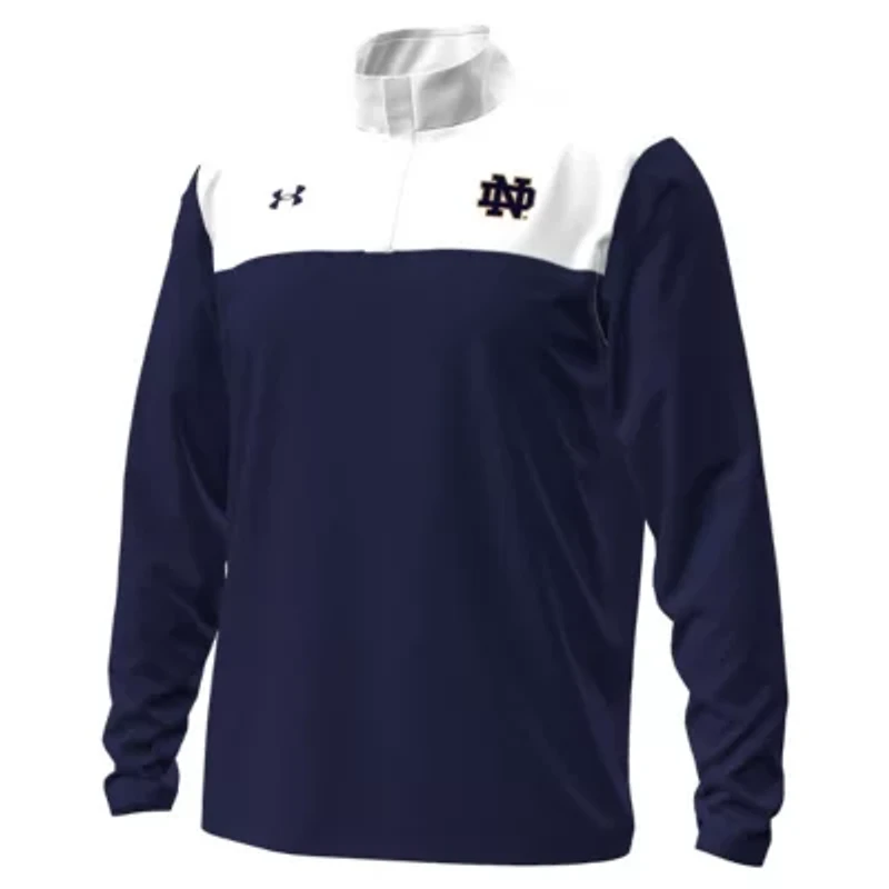 NCAA Under Armour Notre Dame Fighting Irish Blocked Quarter-Zip Pullover