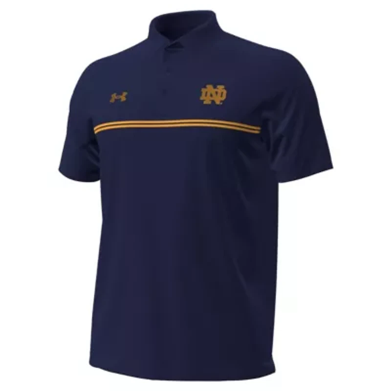 NCAA Under Armour Notre Dame Fighting Irish Performance Drive Chest Stripe Polo