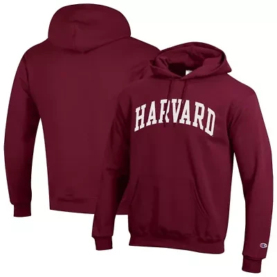 Harvard Crimson NCAA Basic Arch Fleece Pullover Hoodie