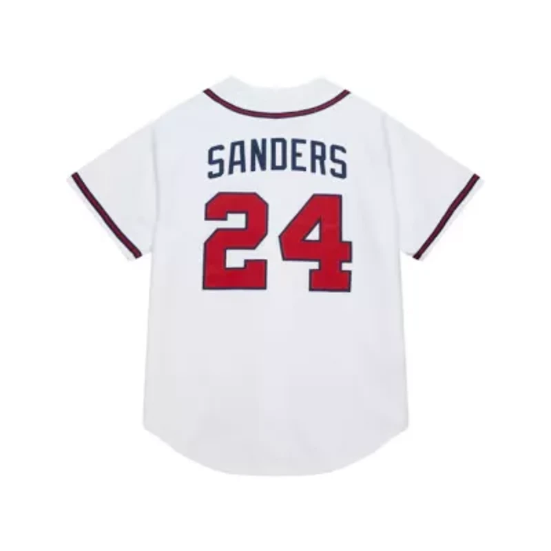 MLB Deion Sanders Atlanta Braves Cooperstown Collection 1992 Authentic Jersey