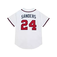 MLB Deion Sanders Atlanta Braves Cooperstown Collection 1992 Authentic Jersey