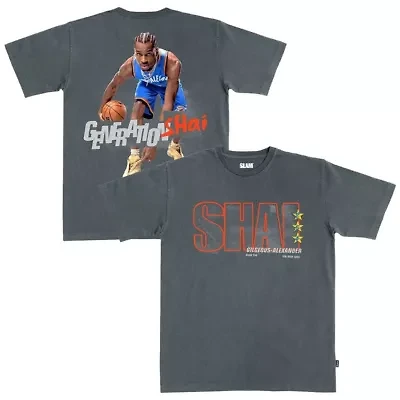 NBA Unisex SLAM Shai Gilgeous-Alexander Oklahoma City Thunder February/March 2025 Cover Graphic Remix T-Shirt