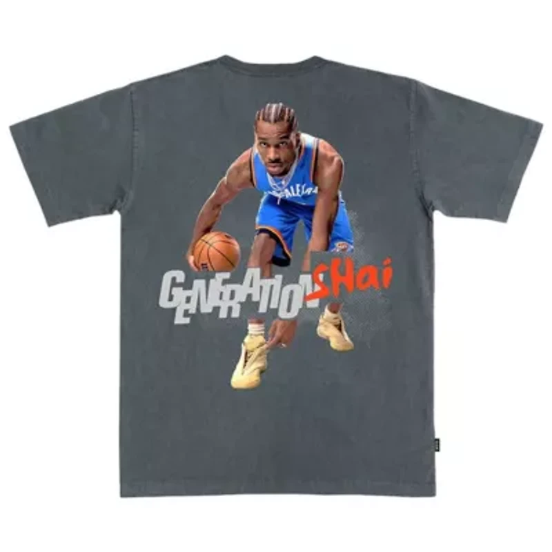 NBA Unisex SLAM Shai Gilgeous-Alexander Oklahoma City Thunder February/March 2025 Cover Graphic Remix T-Shirt