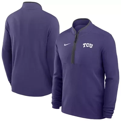 NCAA Nike TCU Horned Frogs Basketball Victory Dri-FIT Half-Zip Pullover