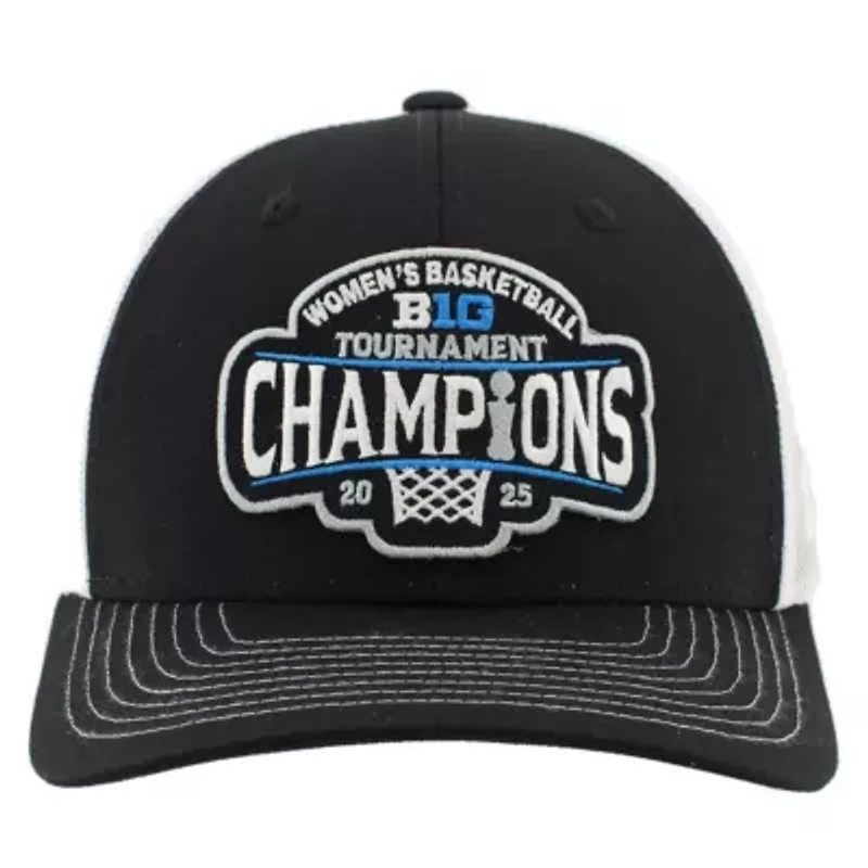 NCAA Unisex Black/White UCLA Bruins 2025 Big Ten Basketball Conference Tournament s Locker Room Trucker Adjustable Hat