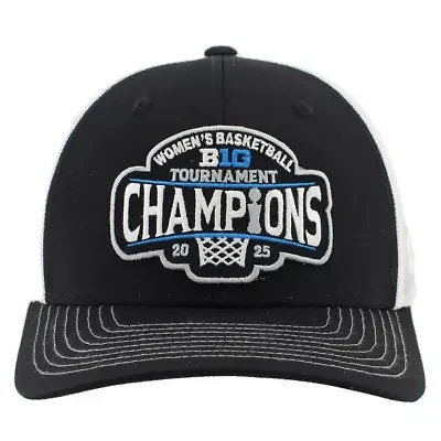 NCAA Unisex Black/White UCLA Bruins 2025 Big Ten Basketball Conference Tournament s Locker Room Trucker Adjustable Hat