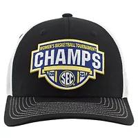 NCAA Unisex Black/White South Carolina Gamecocks 2025 SEC Basketball Conference Tournament s Locker Room Trucker Adjustable Hat