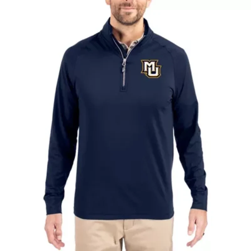 NCAA Marquette Golden Eagles Adapt Eco Knit Stretch Recycled Quarter-Zip Pullover