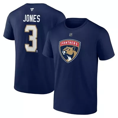NHL Fanatics Seth Jones Florida Panthers Authentic Stack Name & Number T-Shirt