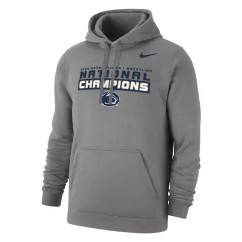 NCAA Nike Penn State Nittany Lions 2025 Wrestling National s Club Fleece Pullover Hoodie