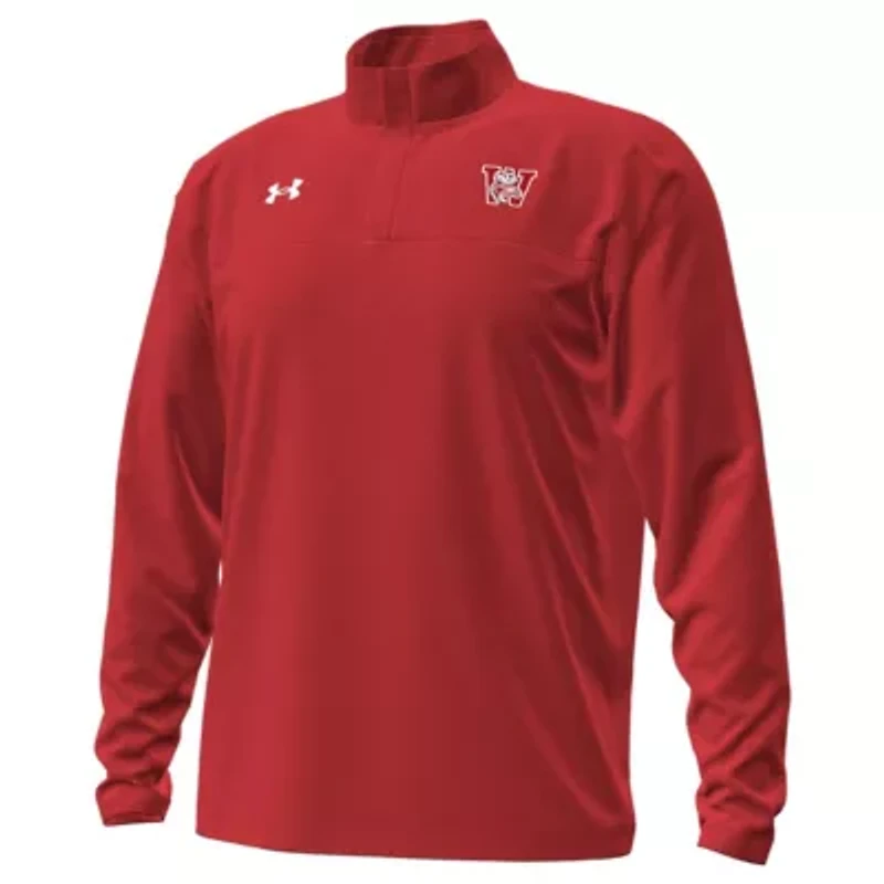 NCAA Under Armour Wisconsin Badgers 1980 Throwback Game Quarter-Zip Sweatshirt