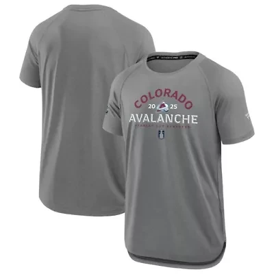 NHL Fanatics Colorado Avalanche 2025 Stanley Cup Playoffs Authentic Pro Rink Performance T-Shirt