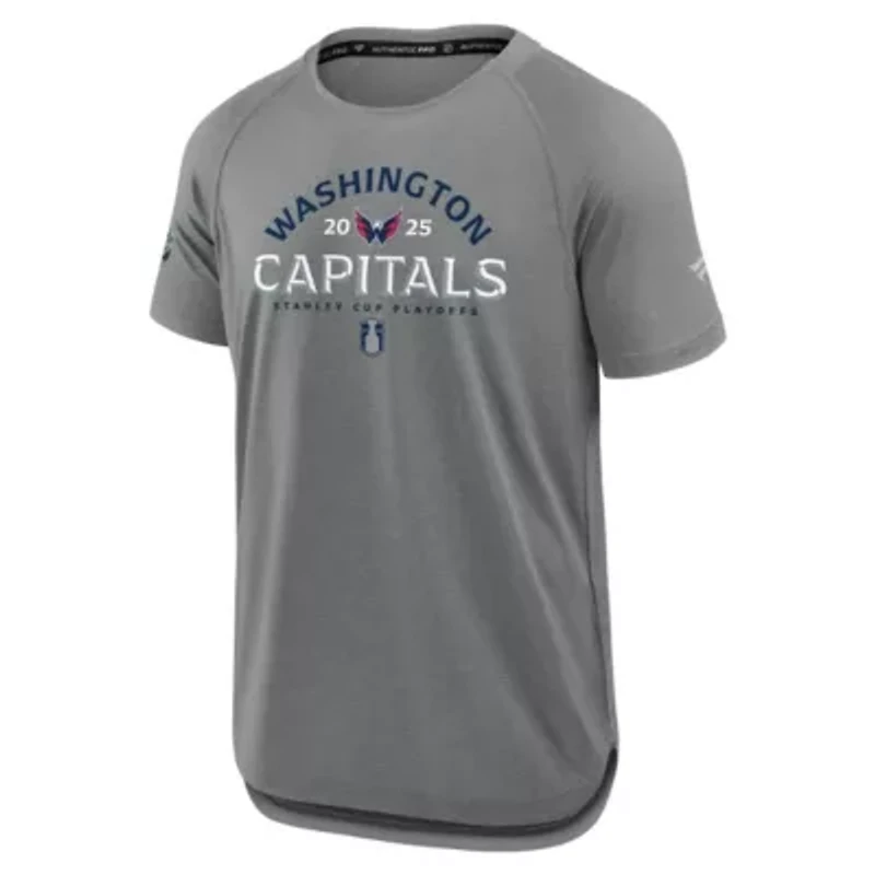 NHL Fanatics Washington Capitals 2025 Stanley Cup Playoffs Authentic Pro Rink Performance T-Shirt