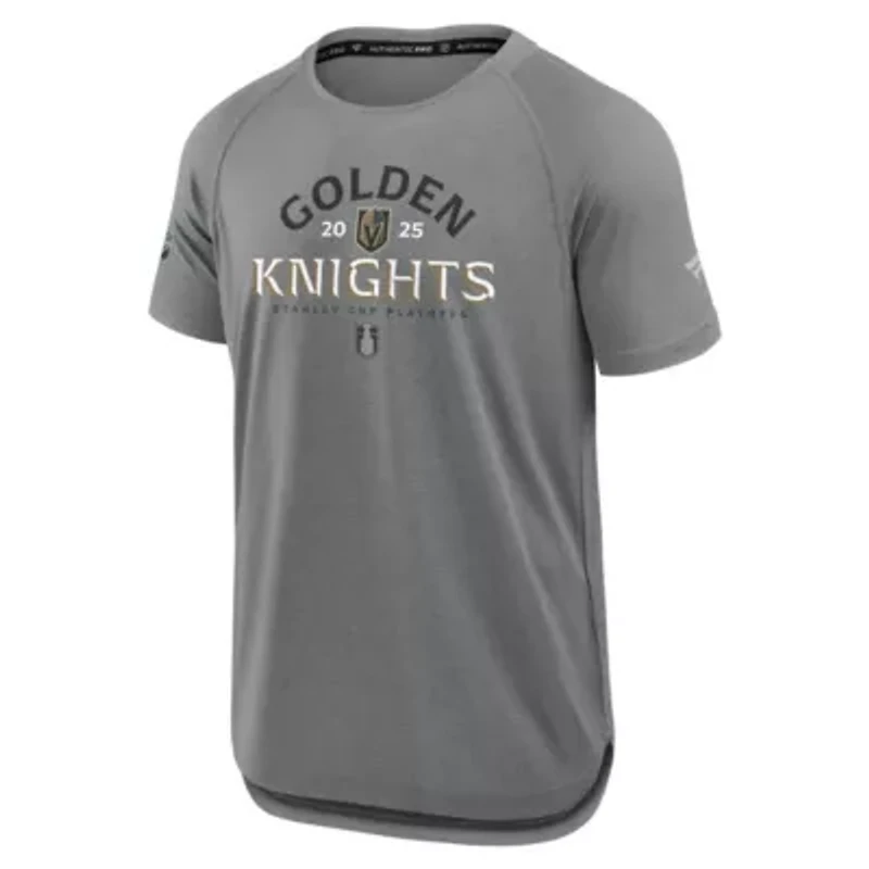 NHL Fanatics Vegas Golden Knights 2025 Stanley Cup Playoffs Authentic Pro Rink Performance T-Shirt