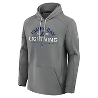 NHL Fanatics Tampa Bay Lightning 2025 Stanley Cup Playoffs Authentic Pro Rink Fly Fleece Pullover Hoodie