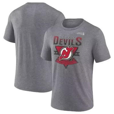 NHL Fanatics New Jersey Devils 2025 Stanley Cup Playoffs Crossbar Tri-Blend T-Shirt