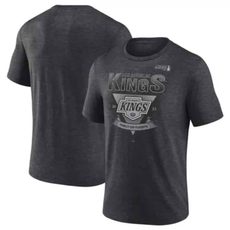 NHL Fanatics Los Angeles Kings 2025 Stanley Cup Playoffs Crossbar Tri-Blend T-Shirt