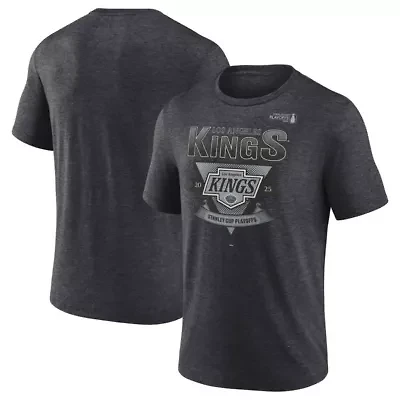 NHL Fanatics Los Angeles Kings 2025 Stanley Cup Playoffs Crossbar Tri-Blend T-Shirt