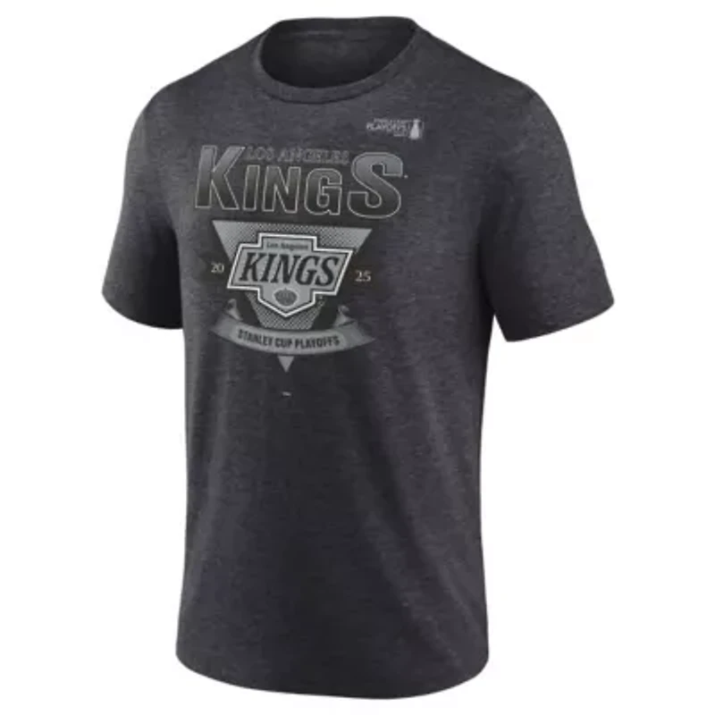 NHL Fanatics Los Angeles Kings 2025 Stanley Cup Playoffs Crossbar Tri-Blend T-Shirt