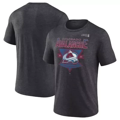 NHL Fanatics Colorado Avalanche 2025 Stanley Cup Playoffs Crossbar Tri-Blend T-Shirt