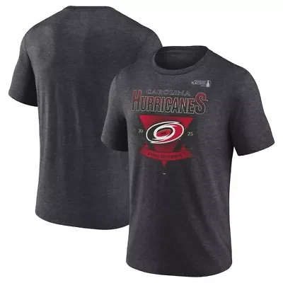 NHL Fanatics Carolina Hurricanes 2025 Stanley Cup Playoffs Crossbar Tri-Blend T-Shirt