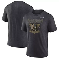 NHL Fanatics Vegas Golden Knights 2025 Stanley Cup Playoffs Crossbar Tri-Blend T-Shirt