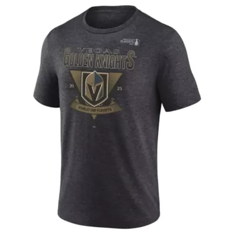 NHL Fanatics Vegas Golden Knights 2025 Stanley Cup Playoffs Crossbar Tri-Blend T-Shirt