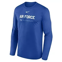 NCAA Nike Air Force Falcons 2025 Courtside Basketball Shootaround Dri-FIT Long Sleeve T-Shirt