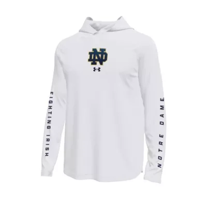 NCAA Under Armour Notre Dame Fighting Irish Tech Stretch Long-Sleeve Hooded T-Shirt