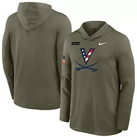 NCAA Nike Virginia Cavaliers 2025 Military Appreciation Dri-FIT Long Sleeve Hoodie T-Shirt