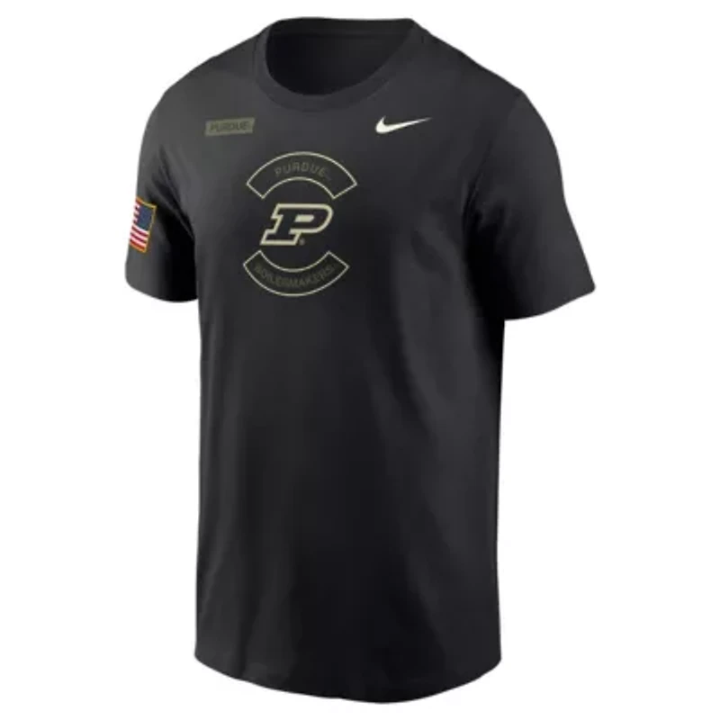 NCAA Nike Purdue Boilermakers 2025 Military Appreciation Dri-FIT T-Shirt