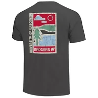 NCAA Wisconsin Badgers Minimal Vista Distressed Graphics T-Shirt