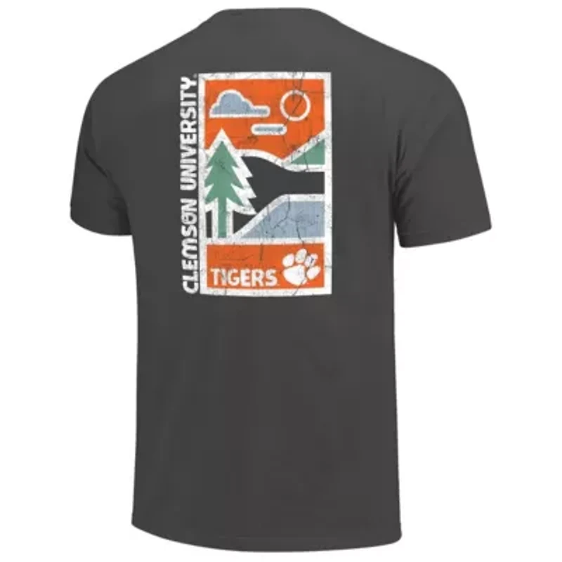 NCAA Clemson Tigers Minimal Vista Distressed Graphics T-Shirt