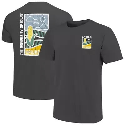 NCAA Iowa Hawkeyes Minimal Vista Distressed Graphics T-Shirt