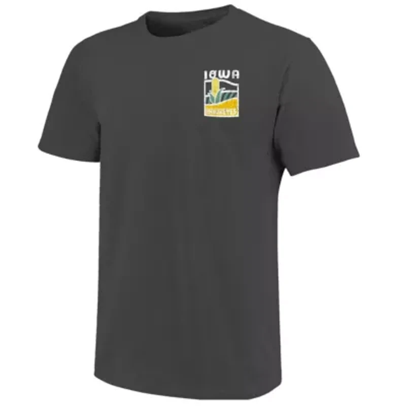 NCAA Iowa Hawkeyes Minimal Vista Distressed Graphics T-Shirt
