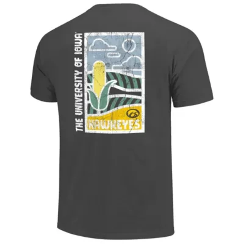 NCAA Iowa Hawkeyes Minimal Vista Distressed Graphics T-Shirt