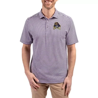 East Carolina Pirates NCAA ECU Virtue Eco Pique Stripe Recycled DryTec Polo
