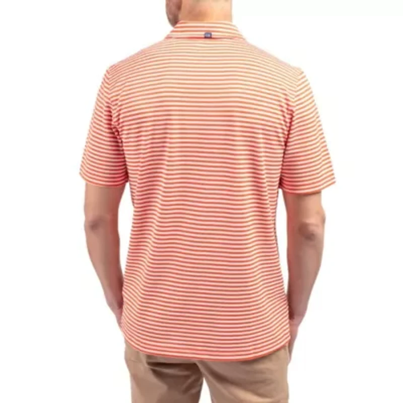 Miami (FL) Hurricanes NCAA Virtue Eco Pique Stripe Recycled DryTec Polo